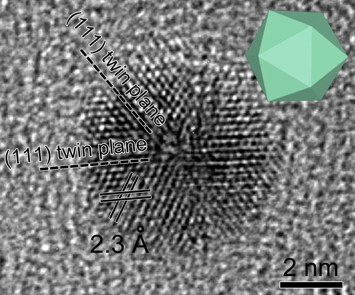 Figure S3. HRTEM image of an individual nanocrystal obtained at 1 h.