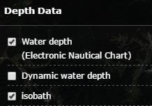 To check Water depth (Electronic Nautical Chart).How to inquire depth of water.