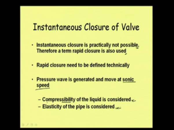(Refer Slide Time: 18:16) Then, if it is instantaneously closed, then what will happen?