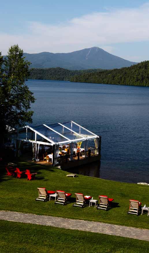 The D O C K V E N U E F O U R The Dock is a magnificent and unique location to exchange vows, with the pristine water of Lake Placid under