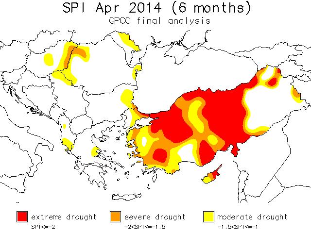 DROUGHT MONITORING BULLETIN 24 th November 2014 Hot Spot Standardized Precipitation Index for time period from November 2013 to April 2014 was, due to the lack of precipitation for months, in major