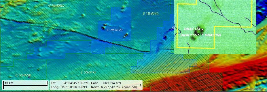 Devils Creek: Geophysics Within the tenement there are two linear magnetic anomalies which are approximately 5 to 10km in length which have been interpreted to be metamorphosed mafic ultramafic
