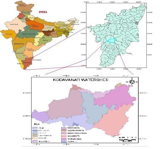 293 Colins Johnny J and Sashikkumar M.C., 2013 reclassified based on the WHO and ISI standards. Weighted overlay analysis was done by using all these maps of the study area. Study Area: Fig.
