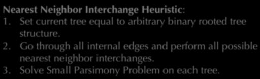A Heuristic for Large Parsimony Nearest Neighbor Interchange Heuristic: 1.