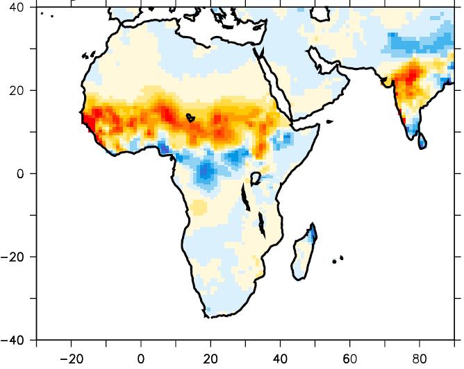 Impact of AMV on Atlantic Hurricane Activity and India/Sahel Summer Rainfall Regression of hurricane