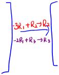7: The following augmented matrix in row-reduced form is equivalent to the augmented matrix of a