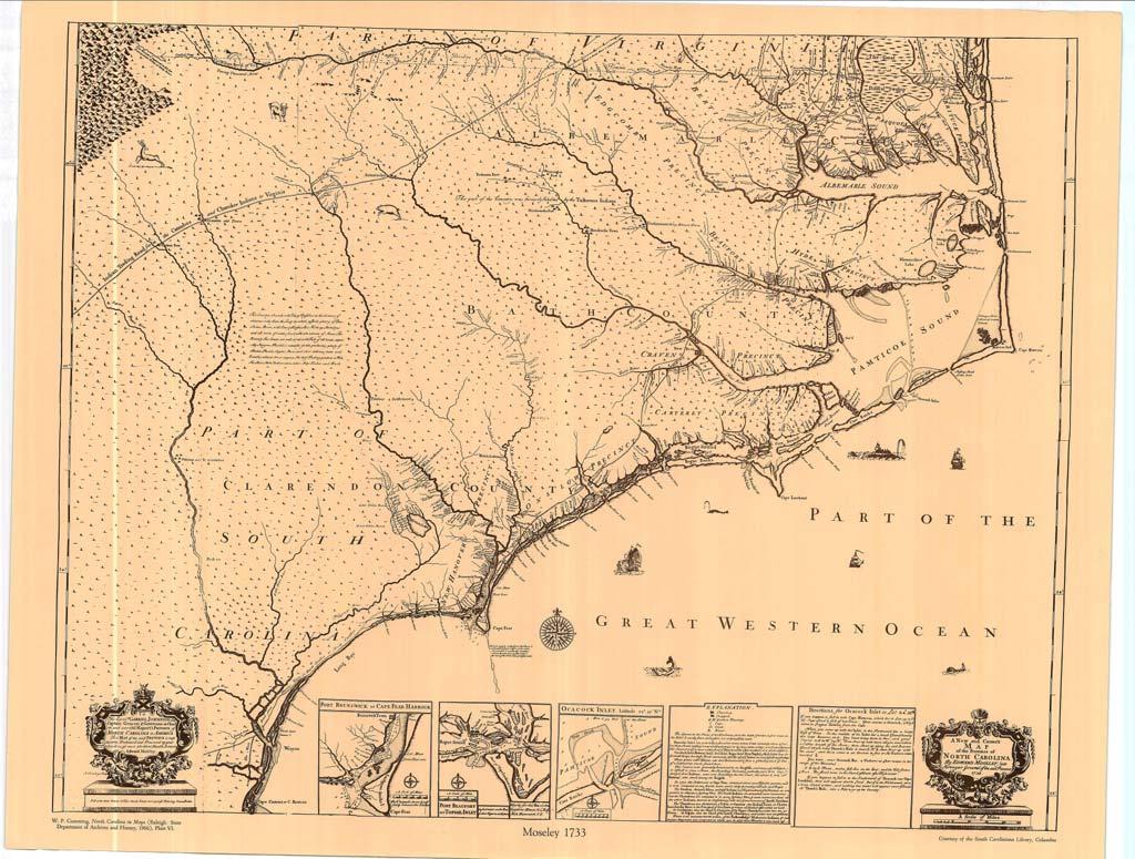 1733 Moseley Map