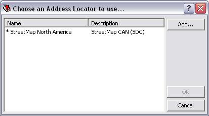 3. Type a valid U.S. street or intersection address containing the street, city, state abbreviation, and a 5-digit ZIP Code. 4. Click Find. The candidates appear in the list below the Find dialog box.