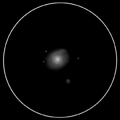 The nucleus appeared nonstellar and slightly elongated. A Fainter mag.