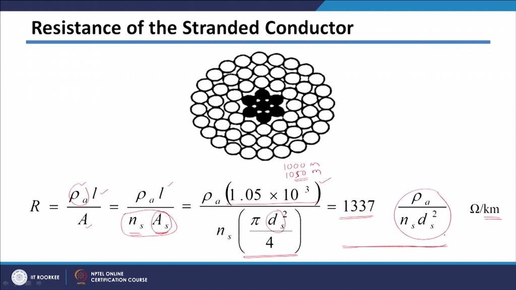 (Refer Slide Time: 05:39) However, we have seen that our actual conductor is not a single conductor earlier formula was applicable for only the single conductor.