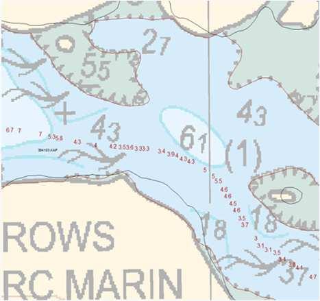 Crowd sourcing helps in depths down to 200 m CSB filled in between systematic line spacing in a narrows providing a better