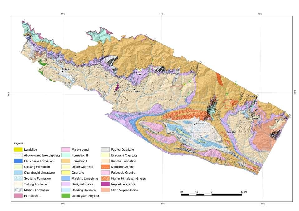 Geological map of the 25