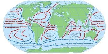 Coriolis Effect Ocean Surface Currents Air Masses The rotation of Earth causes wind & ocean currents to