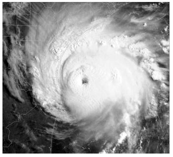 3. Base your answer to the following question on the satellite image below, which shows a Northern Hemisphere hurricane.