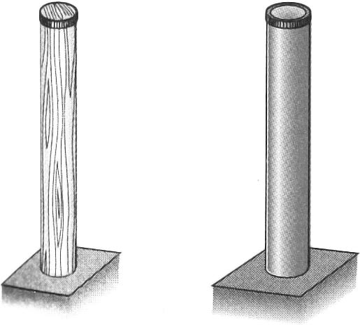 V. DEMENKO MECHNCS OF MTERLS 015 Fig. 5 Vertical solid wood and aluminum posts support a lateral load P Fig.