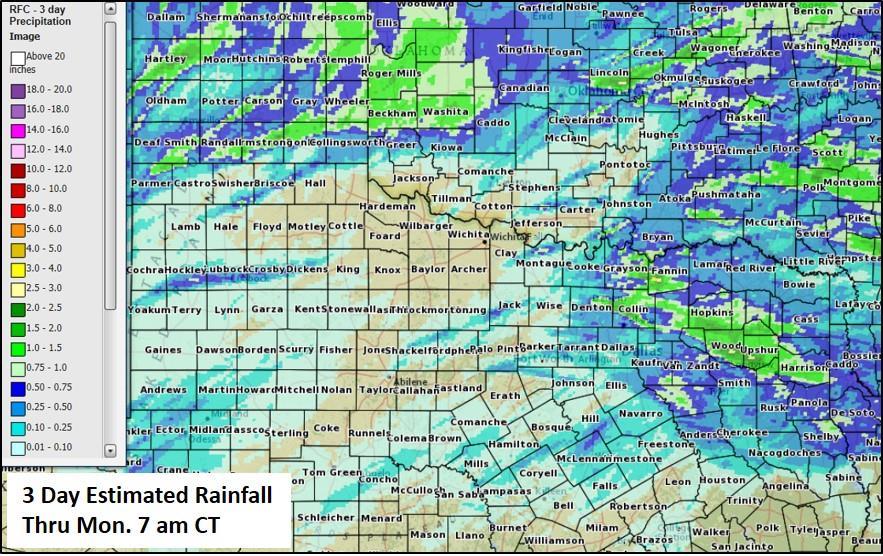TFS WEATHER BRIEF Monday, March 25 Review: The leading edge of cooler and drier air was pushing through Central and East