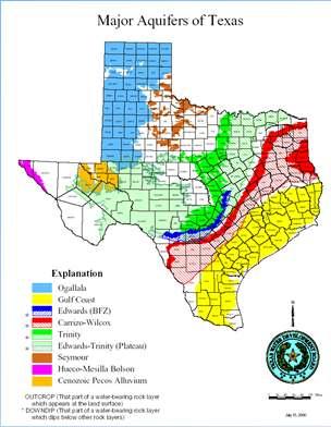 The Major Aquifers of Texas