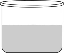 21. The drawings on the top row of the chart below represent water in its three phases (solid, liquid, and gas) in open containers.