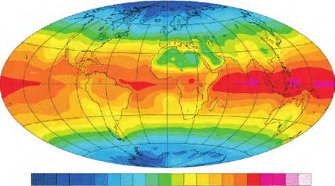 Exercises 145 cations for the global energy balance, as discussed in Section 10.1. It is notable that over some of the world s hottest desert regions, the outgoing longwave radiation exceeds absorbed solar radiation.