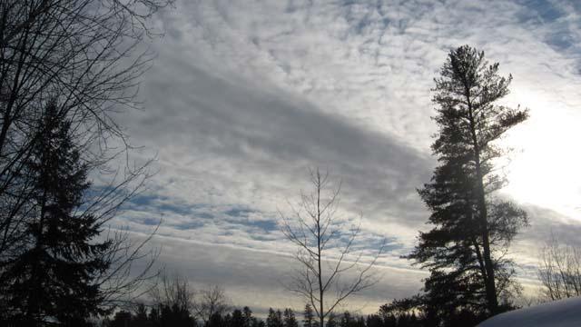 cirrocumulus) Low temps, small amounts of