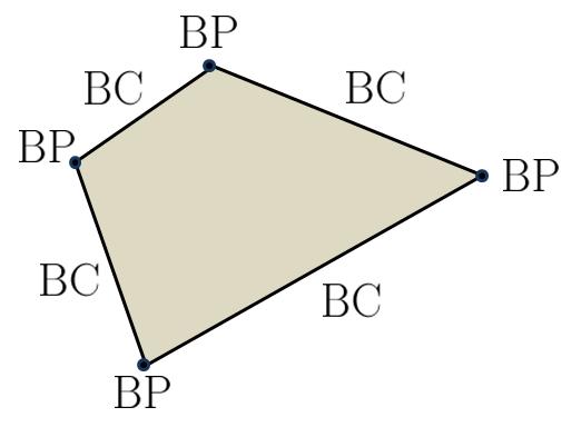 Boundary Curves (BC s) & Boundary Points (BP s) A region in R 2 has boundary points (BP s) & boundary curves (BC s).