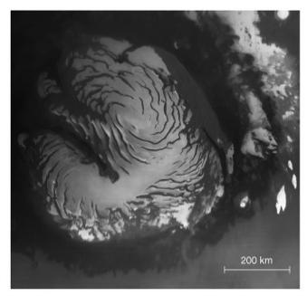 Polar Ice Caps of Mars Dust Storms on Mars Residual ice of polar cap during