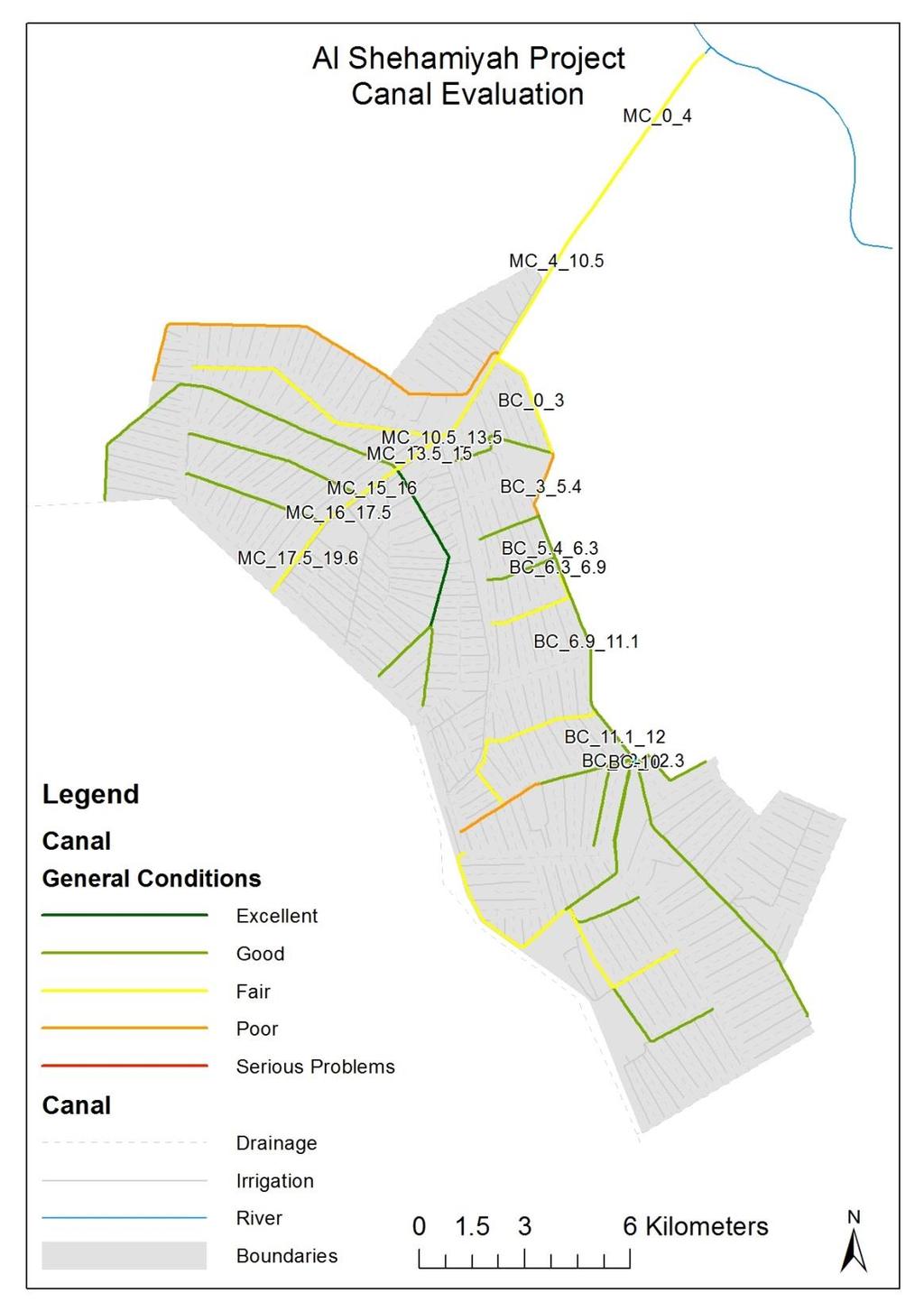 Canal Evaluation (Al Shehamiyah Project) General conditions (concrete