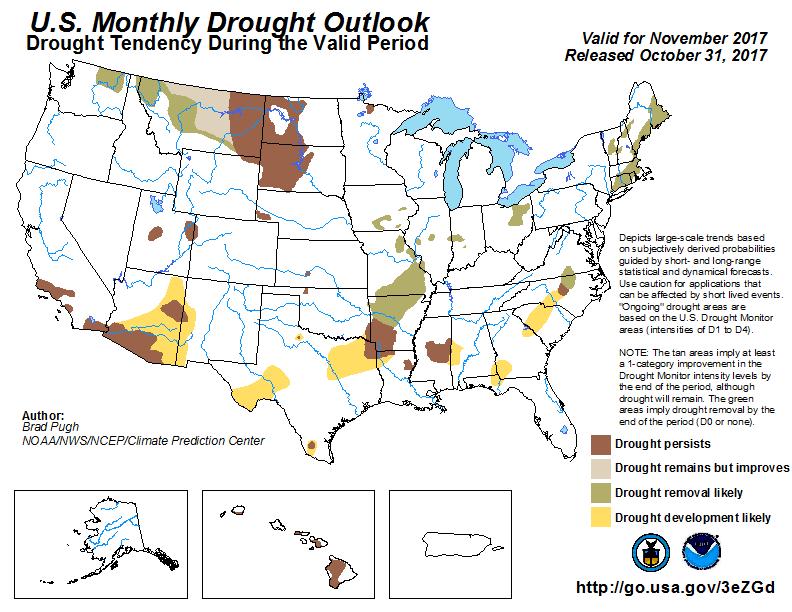 No change in drought conditions are expected across Colorado this month, with most of the state expected to remain drought-free.