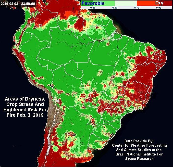 VOLUME X, 1, ISSUE ISSUE XVIII 8 PAGE 6 Interior NE Brazil To Get Needed Rain; Drying South Very little rain fell over the past week from Mato Grosso do Sul through portions of Sao Paulo and from