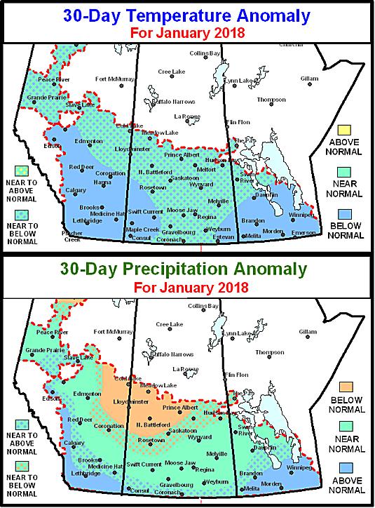 PAGE 3 Enjoy The Warmth It May Not Prevail In January Unusually warm temperatures will occur in western and central portions of the Prairies during the balance of this month with the greatest