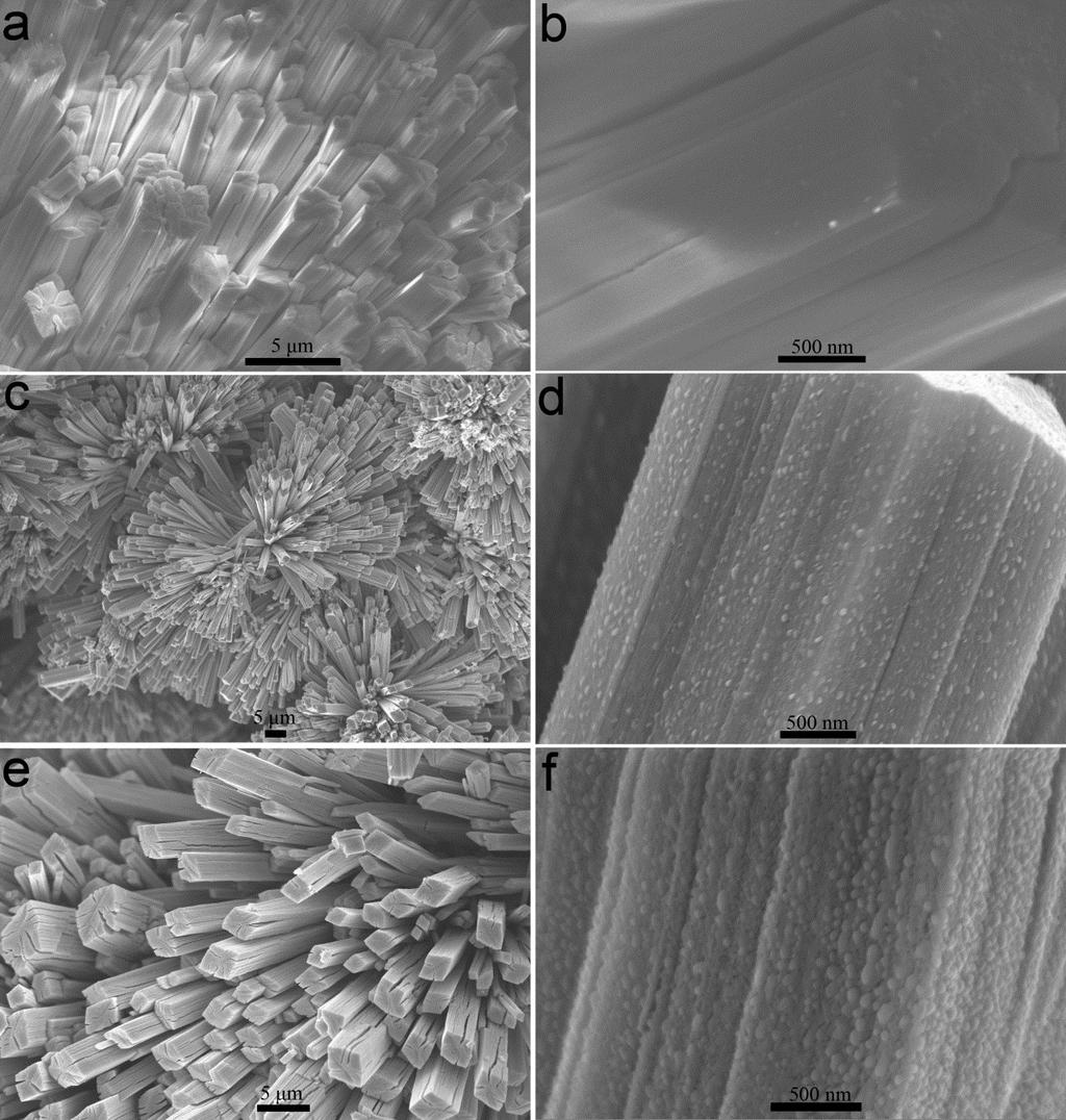 Fig. S7 SEM images of the electrocatalysts when NiMoO 4 -MoO 3 -CoMoO 4 /NF cuboids are