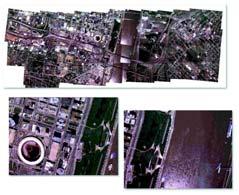 What's Remote Sensing? Technology to observe the Earth's surface from a distant position by observation equipment onboard satellites and aircraft is called "Remote Sensing".