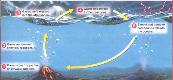 Underwater volcanoes erupt, and the byproducts are trapped in bubbles Bubbles protect the compounds