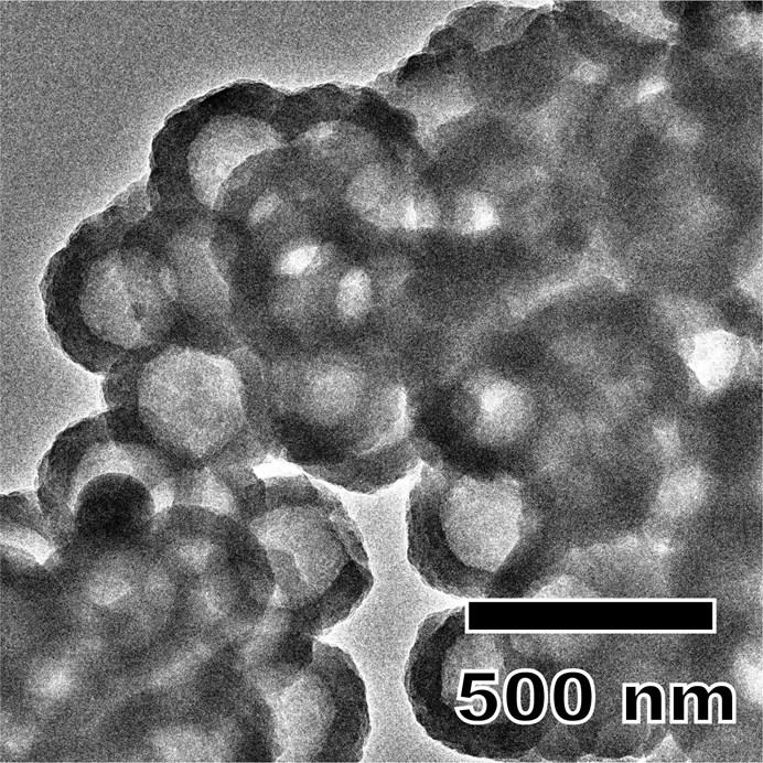 Figure S10. The TEM image of hollow COFs. The concentration of seeds is 12.5 mg/ml. Figure S11.