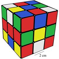 2) Given a smaller cube of a Rubik