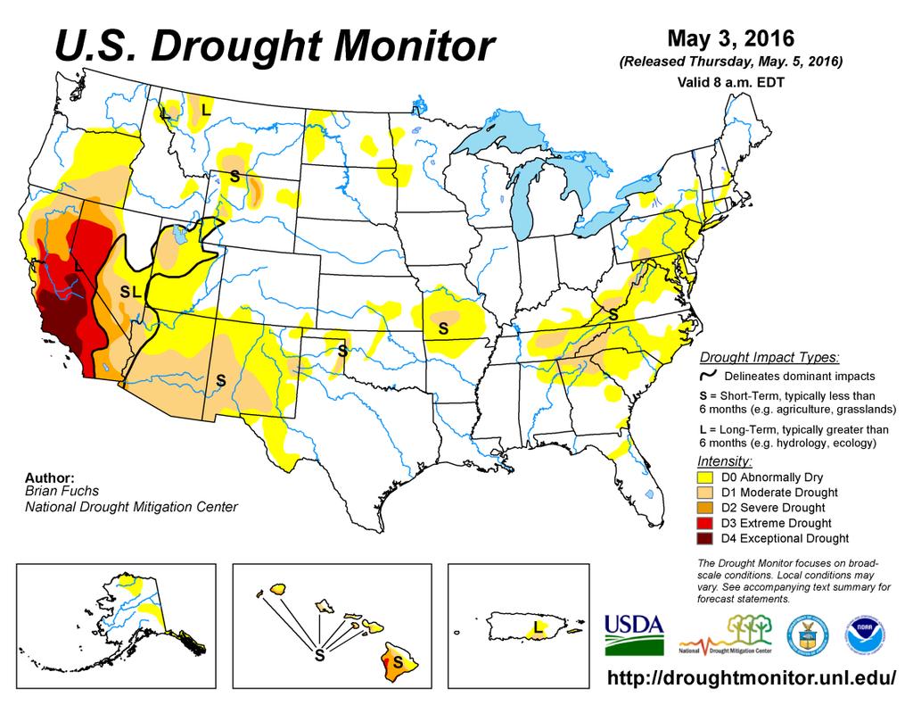 Drought Update Colorado is now entirely drought-free again, after a wet and snowy April erased the small pocked of moderate drought across extreme southeast portions of the state.