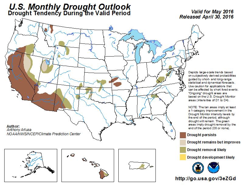 No drought is forecast for Colorado in the near term.