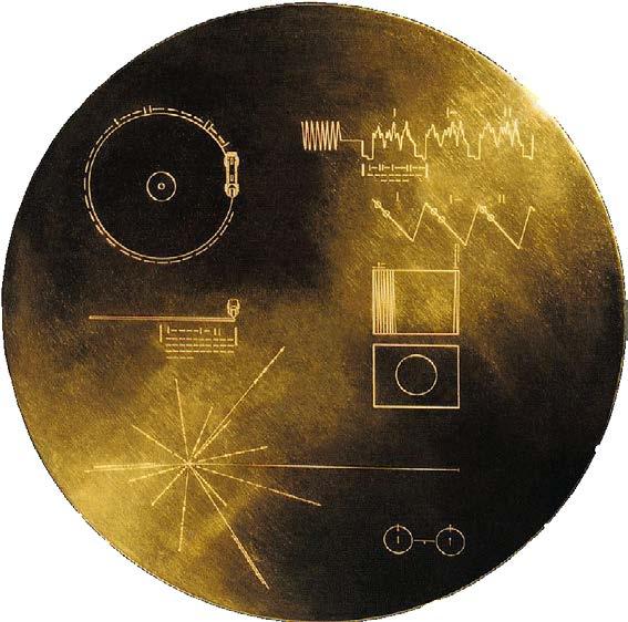 Voyager 1 and Voyager 2 travel thousands of kilometers farther from every hour. Each spacecraft carries a golden record album.