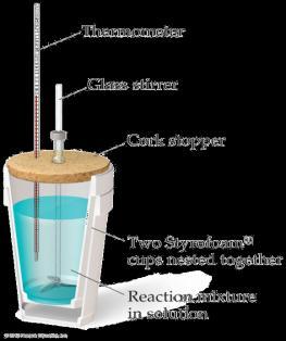 Calculation q reaction Most reactions are exothermic: Exothermic = = q reaction If the reaction was Endothermic = Example 8: Coffee Cup Calorimetry g of