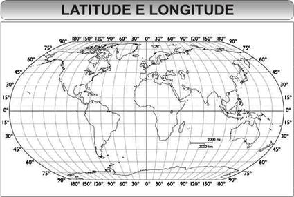 Notice how the latitude degrees get larger as they go farther away from the