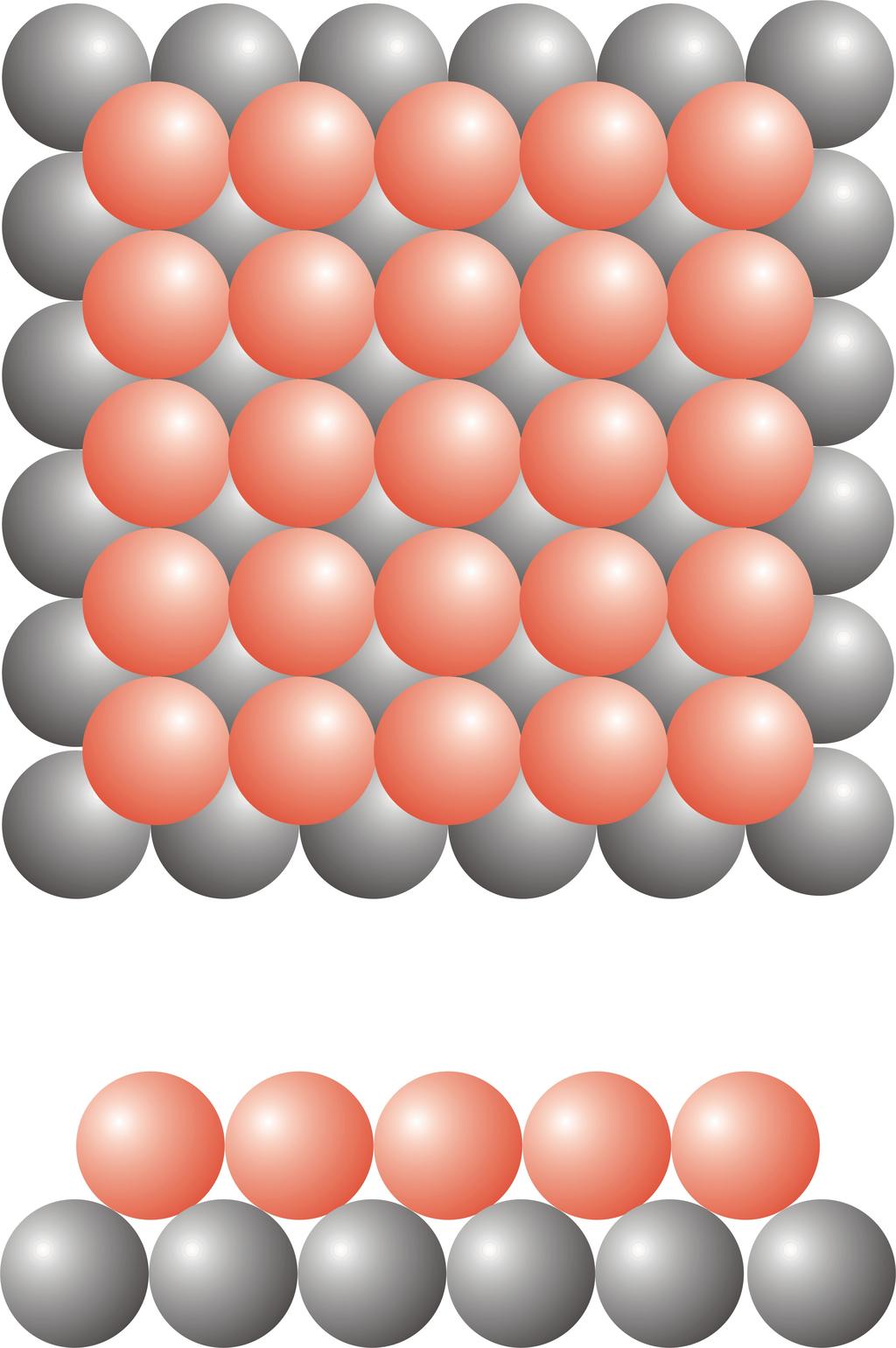 With hydrogen adsorption, the 20% extra atoms in the surface layer of Ir(100)-(5 1)Hex can be lifted and form long mono-atomic rows on the top.