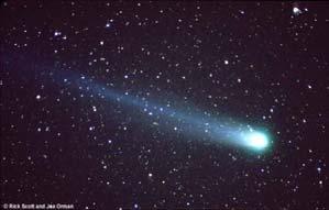 5 billion years! Junk II: Comets Center: nucleus Mostly water ice, some solid dust, grains dirty snowballs Tails: Sun's heat evaporates comet atmosphere" 1.