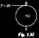 Length, r = 10 cm = 0.1 m F= 5N Moment of force = F r = 5 0.1 = 0.5 Nm Question 3: A Wheel of diameter m is shown in Fig. 1.3 with axle at O.