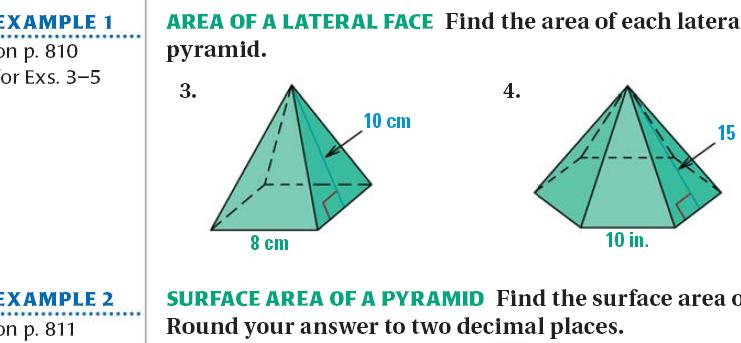 Find the surface area. 4.
