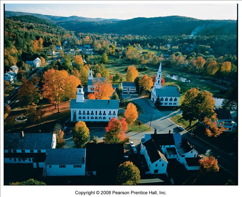 Clustered New England Town Newfane, Vermont is a