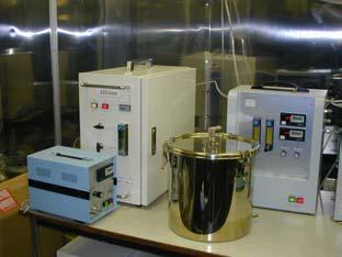 stainless steel or glass chamber, and test specimens are installed in the chamber. By analyzing the exhaust air of chamber exit, the chemical substance emitted from test specimen is measured. 3.