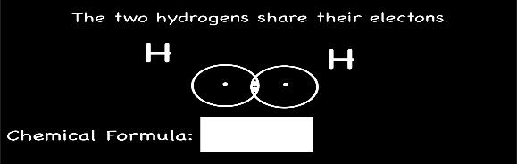 between them. For example, two Hydrogen atoms form a covalent bond to form a hydrogen molecule, H 2 see Figure 1 below).