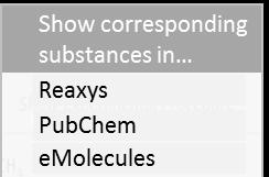 Results are available from different data source tabs The substance