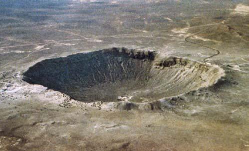 Green: area of felled trees Equivalent to 40 megatons of TNT Earth s Craters Meteor Crater
