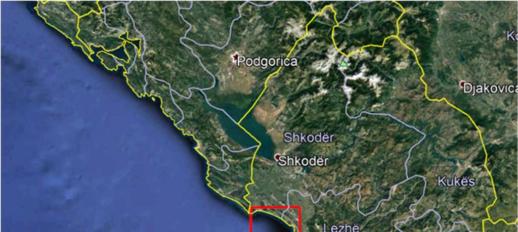Pilot sites in Albania 1. Name and location of pilot sites The selected pilot sites are in north-west Albania near the Shëngjin city and Buna River mouth.